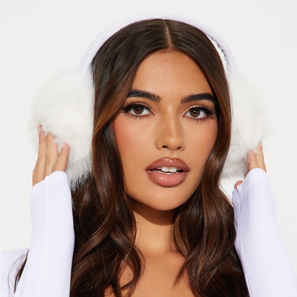 White Fluffy Earmuffs